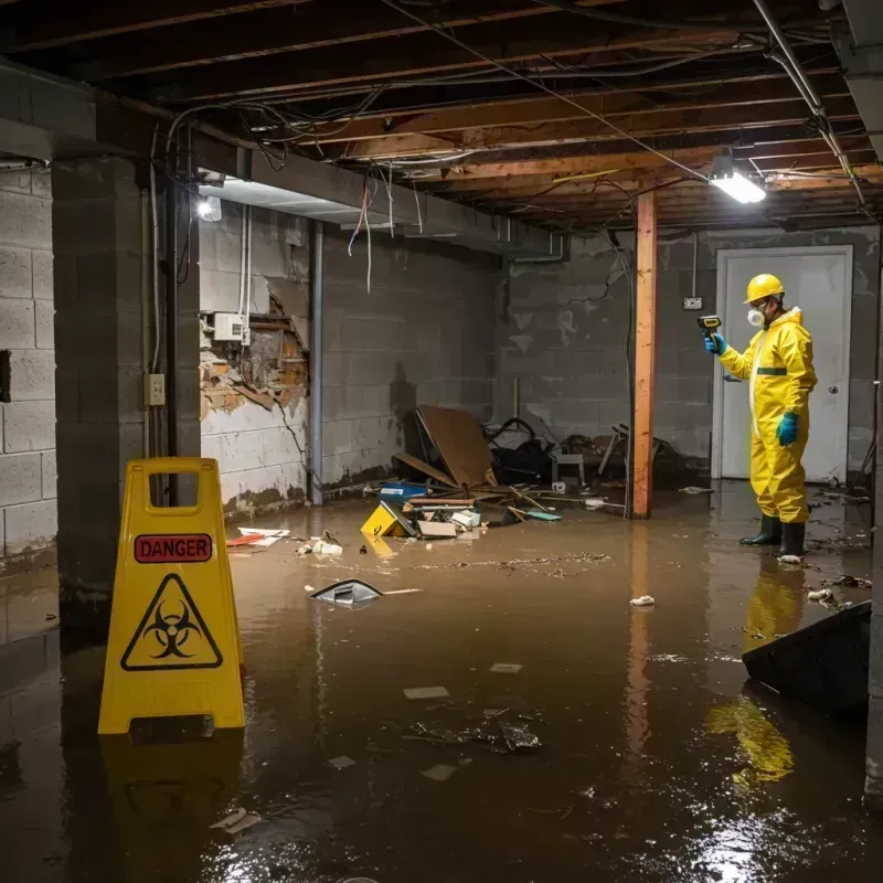 Flooded Basement Electrical Hazard in Saint George, MO Property